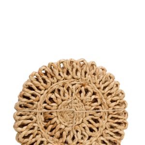 J-Line onderzetter Rond – jute – naturel – 2 sets van 6 stuks