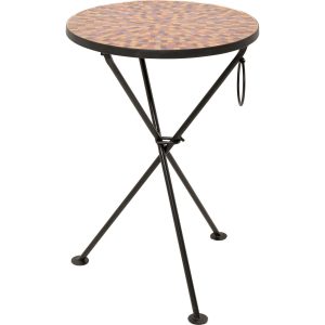Kare Design Bijzettafel Clack Mosaic Ø35cm rood