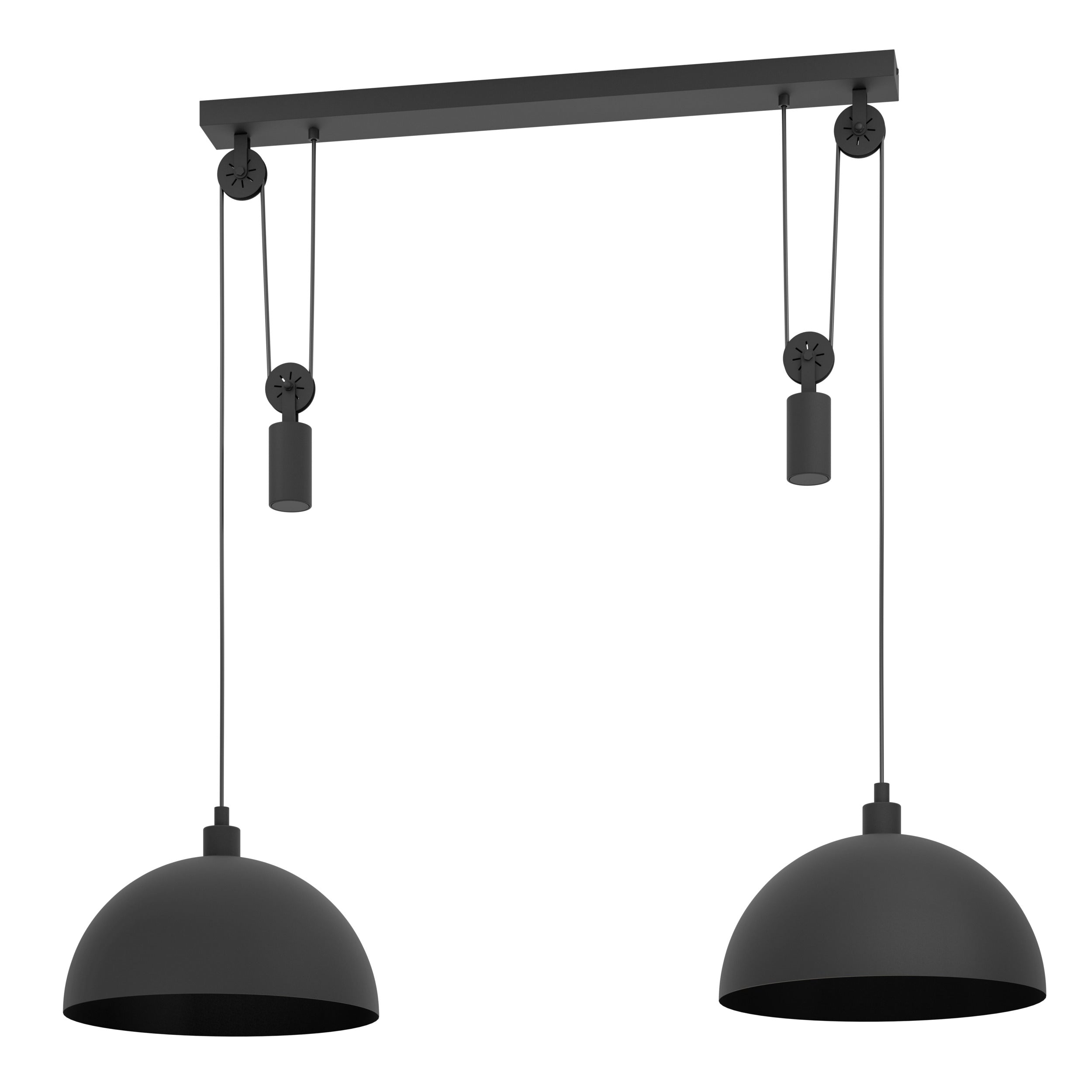 EGLO hanglamp Winkworth 1 - 2 x e27 - ø 38 cm - zwart