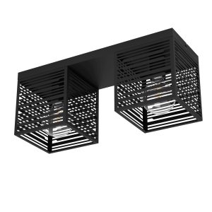EGLO plafondlamp Piedritas – e27 – 51,5 cm – zwart
