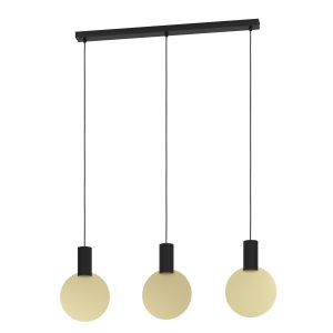 EGLO hanglamp Sarona – gu10 – 91 cm – zwart/goud – staal
