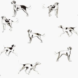 Joules Vliesbehang – Sketchy dogs – Wit – 10mx52cm