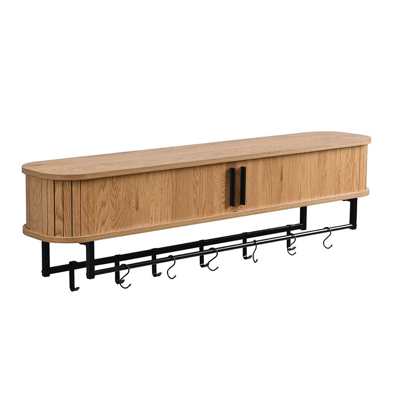 Furnilux Kapstok 120x24x32 cm - XXXL - Wandkapstok Kiruna - 12 haken -