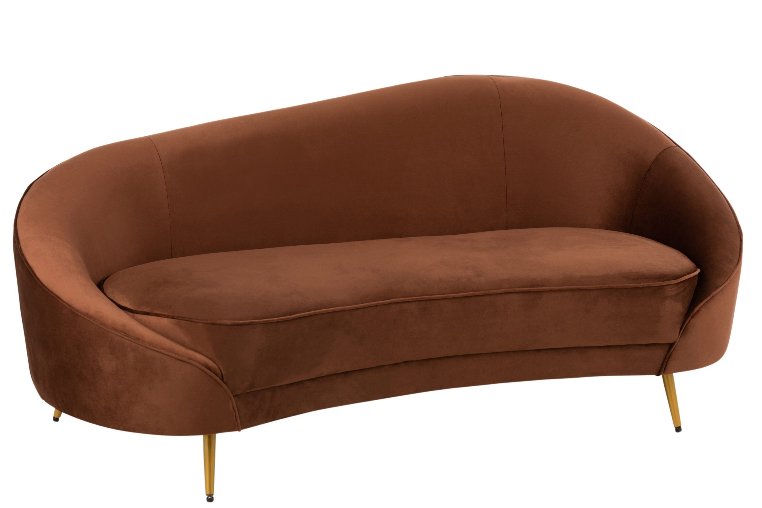 J-Line sofa Elisabeth - textiel/metaal - bruin
