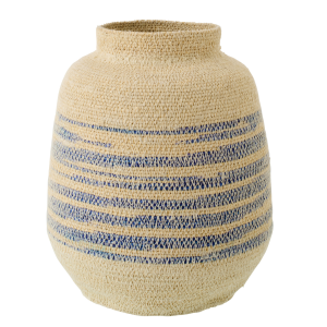 J-Line mand Gestreept – zeegras – naturel/blauw J-Line mand Gestreept – zeegras – naturel/blauw