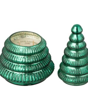 J-Line geurkaars Boom Geribbeld – glas – groen – large J-Line geurkaars Boom Geribbeld – glas – groen – large