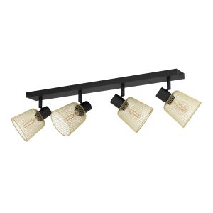 EGLO spot Coslada – e27 – 79 cm – zwart/goud – staal