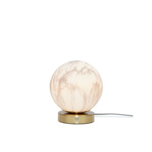 it's about RoMi tafellamp Carrara – wit – Ø16cm