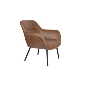 Housecraft Living Dude Loungestoel/ Fauteuil Vintage Kunstleer Bruin