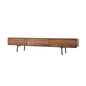 Gazzda Fawn Lowboard Wild Walnut – TV meubel – 3 Lades – 220 x 45 cm