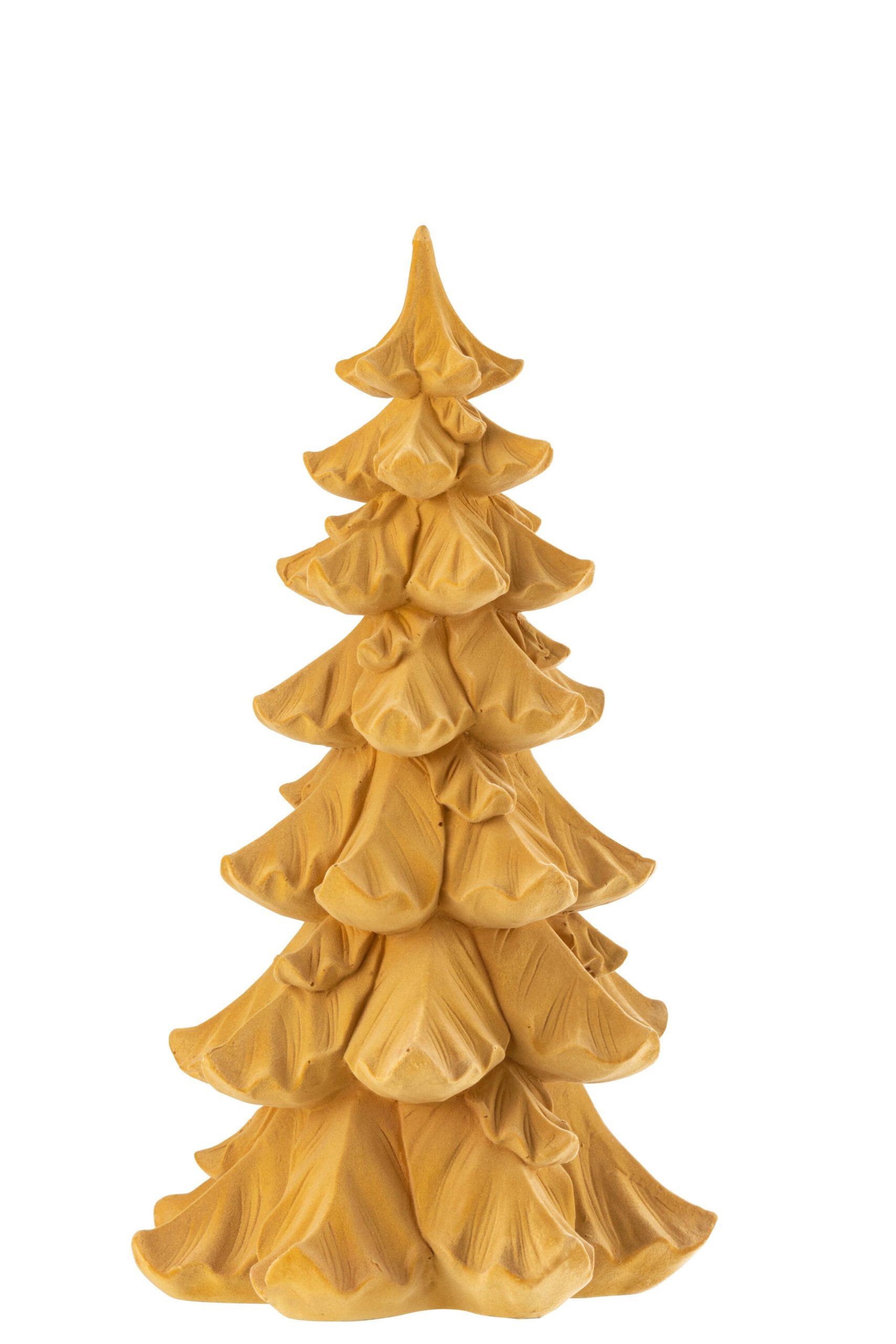 J-Line decoratie Kerstboom - polyresin - oker - large