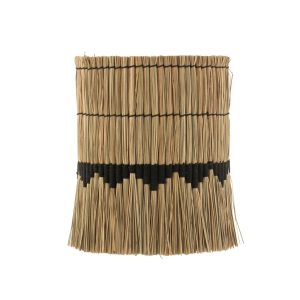 J-Line lampenkap Motief – gras/rotan – naturel/zwart – small J-Line lampenkap Motief – gras/rotan – naturel/zwart – small