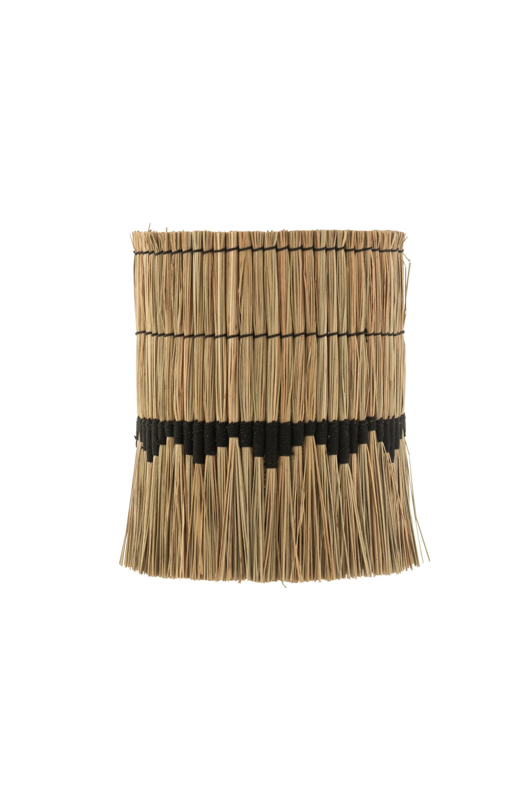 J-Line lampenkap Motief - gras/rotan - naturel/zwart - small