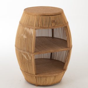J-Line bartafel Barrel – jute/bamboe – naturel