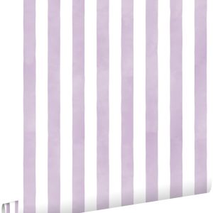 ESTAhome behang strepen paars en wit – 53 cm x 10.05 m – 131305 ESTAhome behang strepen paars en wit – 53 cm x 10.05 m – 131305