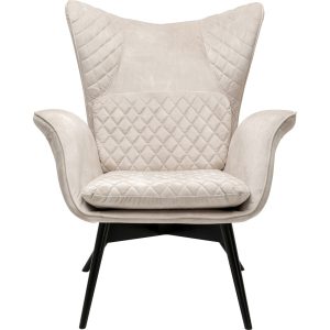 Kare Design Fauteuil Tudor fluweel creme Kare Design Fauteuil Tudor fluweel creme