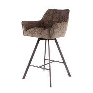 Giga Meubel Barstoel Raster – Taupe – Draaibaar – Zithoogte 69cm – Set Giga Meubel Barstoel Raster – Taupe – Draaibaar – Zithoogte 69cm – Set