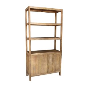 Giga Meubel Wandkast Louie – Mangohout – Naturel – 100x40x200cm Giga Meubel Wandkast Louie – Mangohout – Naturel – 100x40x200cm