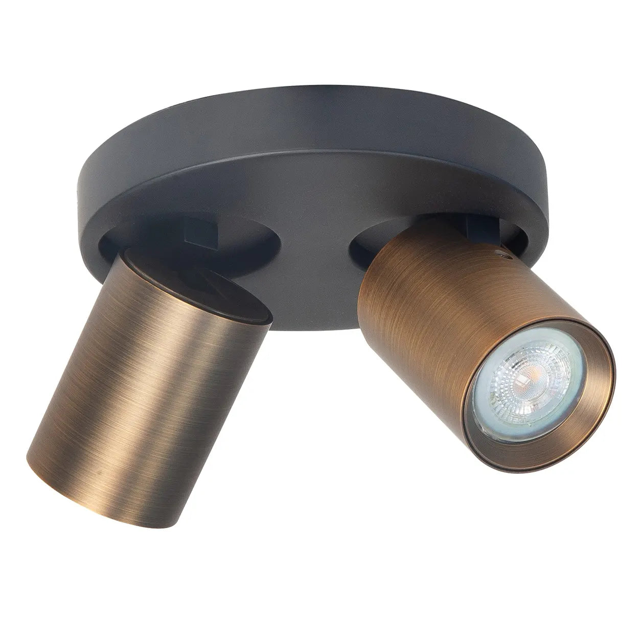 Highlight spot Oliver - 2 lichts - 17 x 13 cm - zwart brons