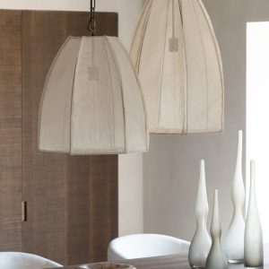 J-Line hanglamp Peer – linnen/ijzer – wit – large J-Line hanglamp Peer – linnen/ijzer – wit – large