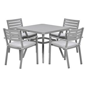 Garden Impressions Tuinset Amarillo 5-delig – Mina tuintafel 90×90 tau