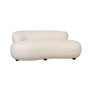 Housecraft Living Noxx Bank 2,5 zits Teddy stof Wit