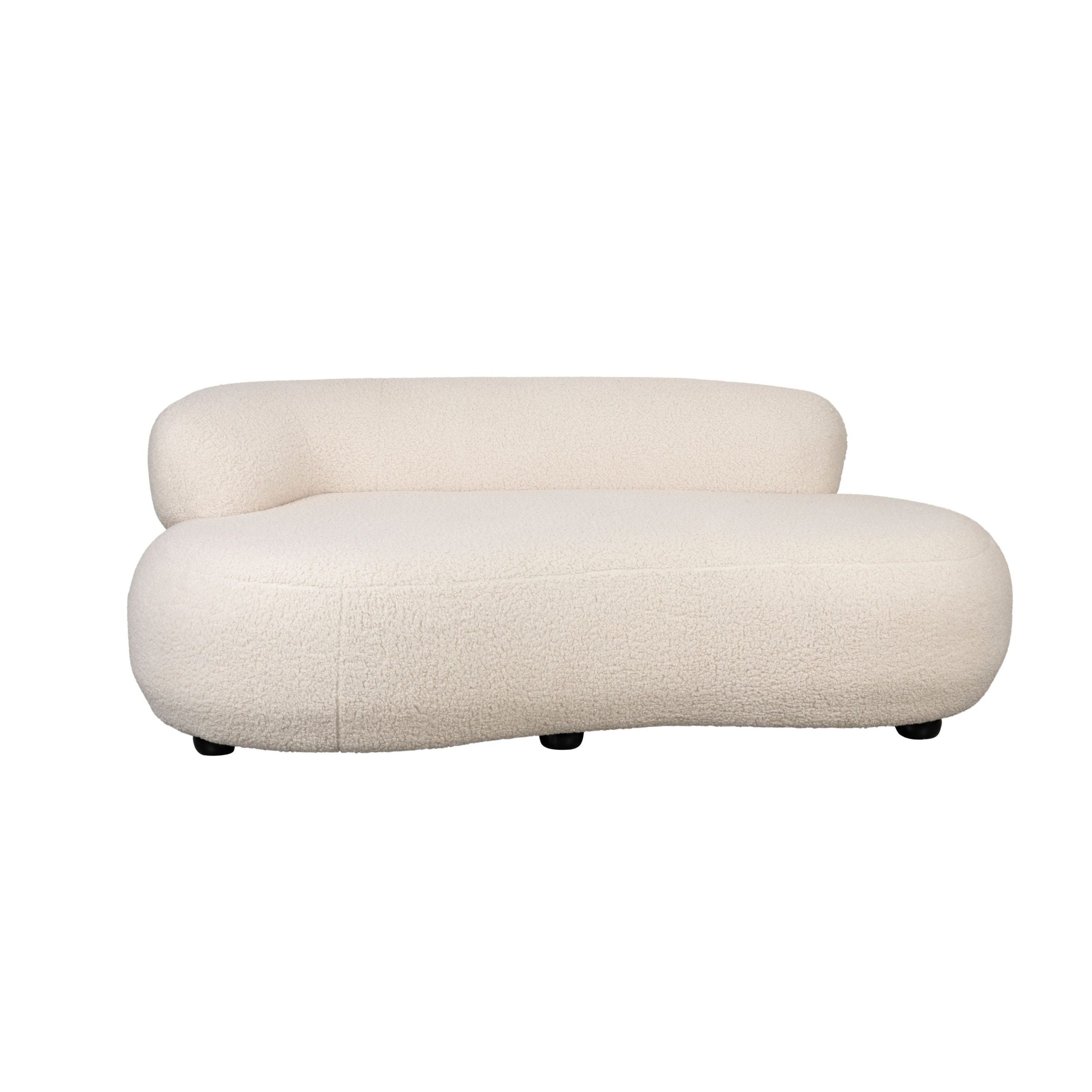 Housecraft Living Noxx Bank 2,5 zits Teddy stof Wit