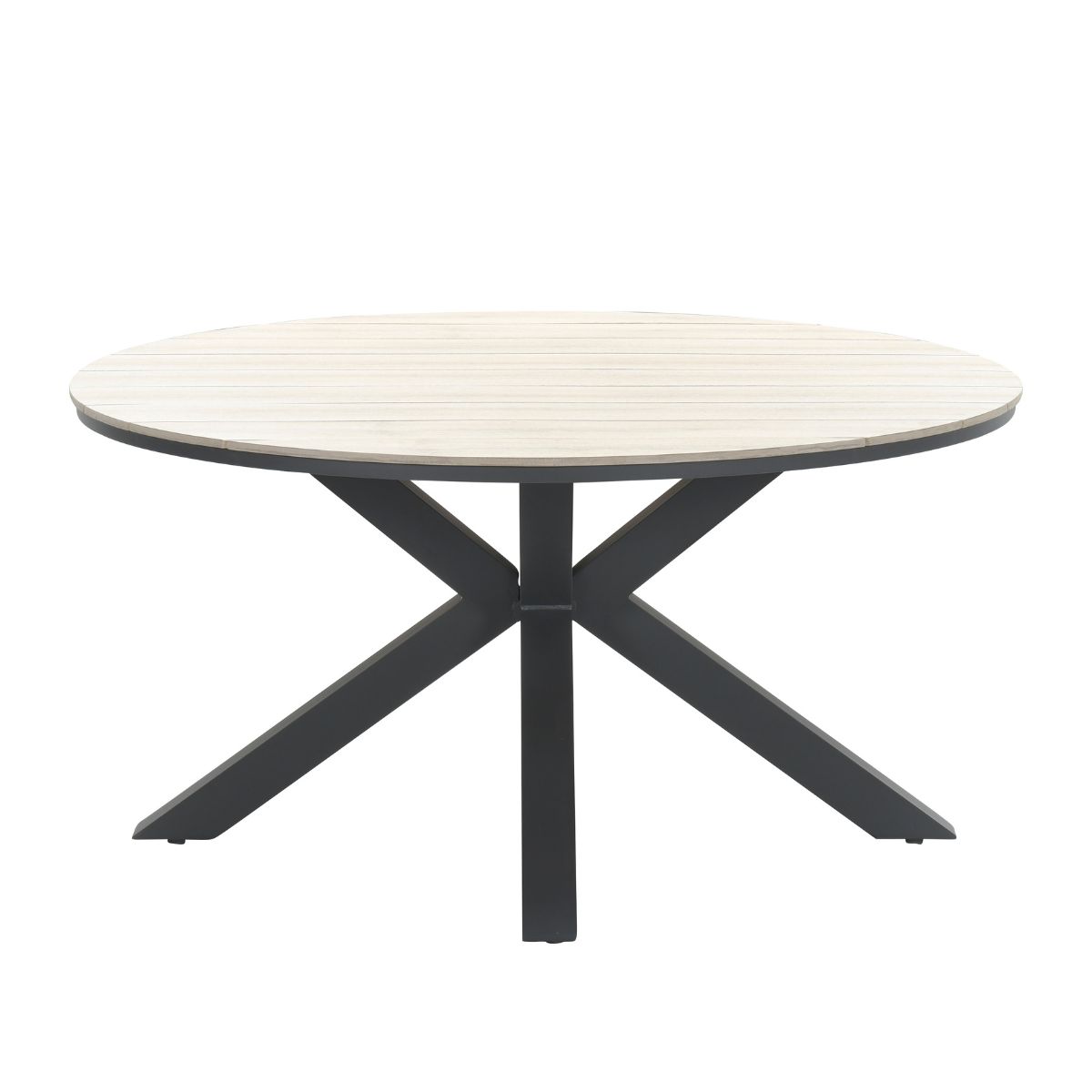 Garden Impressions tuinset Ross - Tulli zwart - light teak look - Ø148