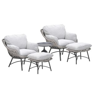 Garden Impressions Loungestoelen Selene taupe incl bijzettafel Garden Impressions Loungestoelen Selene taupe incl bijzettafel