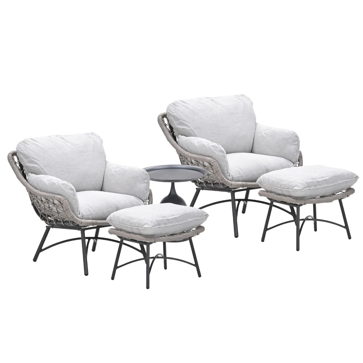 Garden Impressions Loungestoelen Selene taupe incl bijzettafel