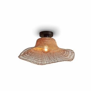 GOOD&MOJO plafonnière Ibiza – bruin – Ø65cm GOOD&MOJO plafonnière Ibiza – bruin – Ø65cm