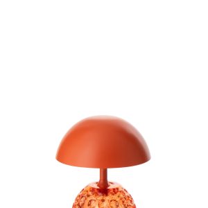 J-Line lamp Champignon – ijzer/glas – oranje – LED lichtjes J-Line lamp Champignon – ijzer/glas – oranje – LED lichtjes