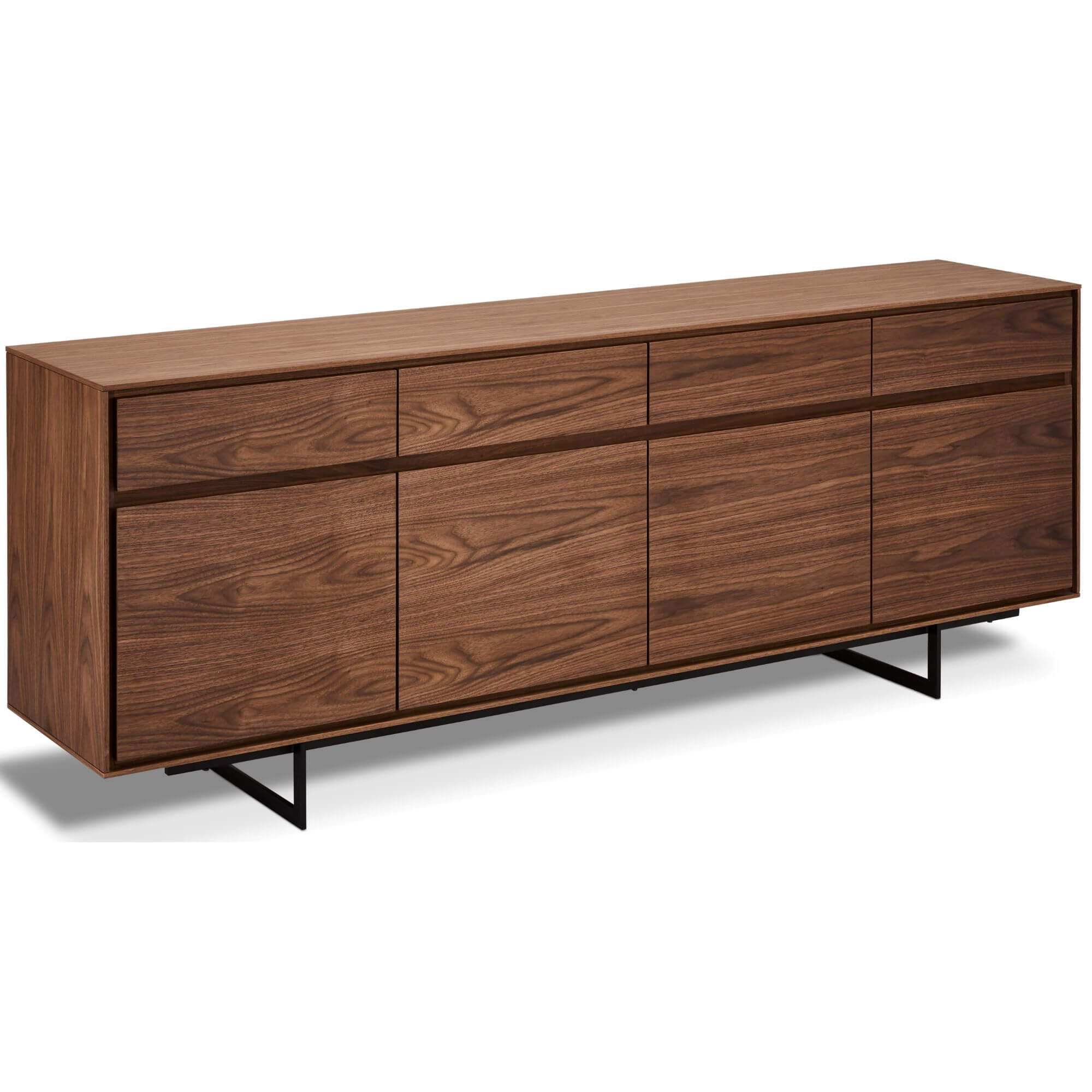 Furnhouse 4-deurs dressoir Tokyo - Amerikaanse walnoot - MDF, Amerikaa