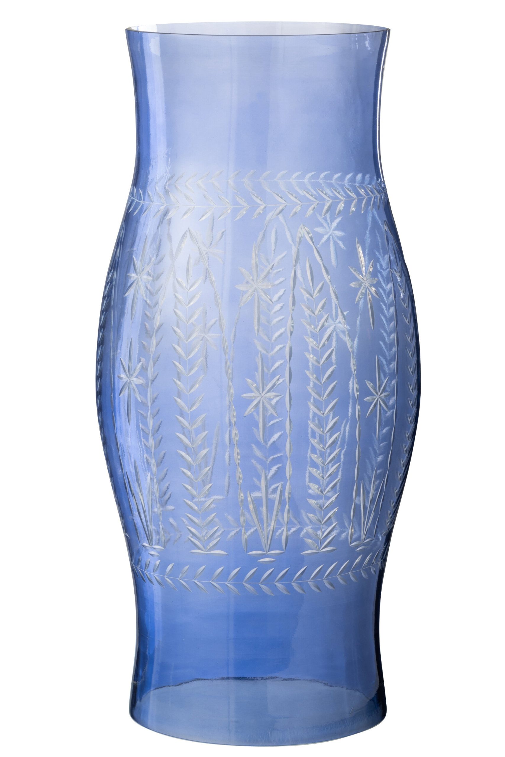 J-Line windlicht Tarifa - glas - blauw - large