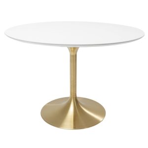 Kare Design Eettafel Invitation Ø120cm wit en goud Kare Design Eettafel Invitation Ø120cm wit en goud