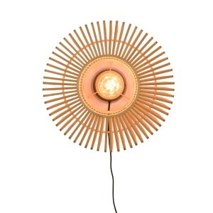 GOOD&MOJO wandlamp Bromo – bruin – Ø40cm