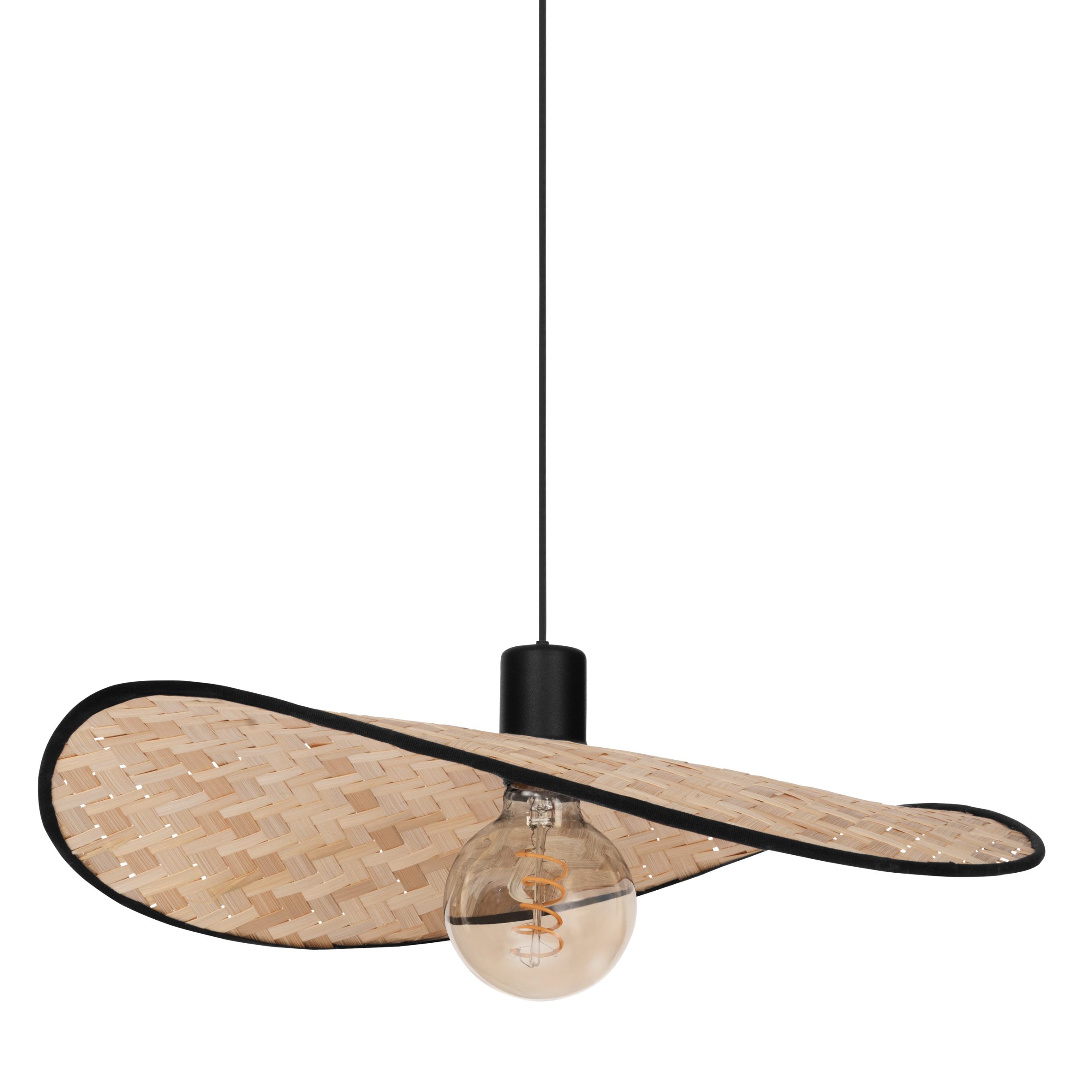 EGLO hanglamp Marywell - e27 - hout - zwart/bruin