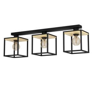 EGLO plafondlamp Libertad – e27 – 86 cm – zwart/bruin EGLO plafondlamp Libertad – e27 – 86 cm – zwart/bruin