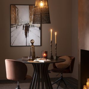 J-Line tafel Connie – hout – donkerbruin