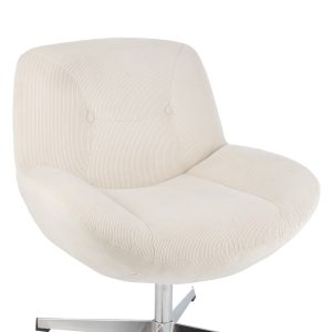 J-Line loungestoel Chill – metaal/multiplex – creme/zilver