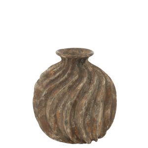 J-Line vaas Ballon Antiek – polyresin – large – Ø 34.5 cm