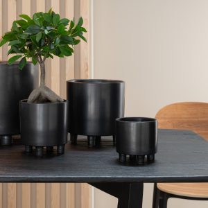 J-Line bloempot Smoke – keramiek – grijs/zwart – medium – Ø 15 cm J-Line bloempot Smoke – keramiek – grijs/zwart – medium – Ø 15 cm