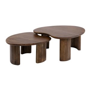 Giga Meubel Salontafel Central – Bruin Hout – Set Van 2 – 99x76x42cm Giga Meubel Salontafel Central – Bruin Hout – Set Van 2 – 99x76x42cm