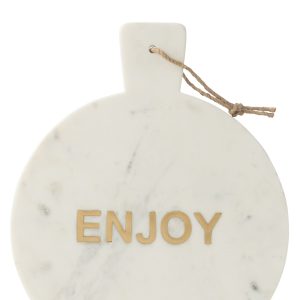 J-Line snijplank Rond Enjoy Marmer – steen – wit J-Line snijplank Rond Enjoy Marmer – steen – wit