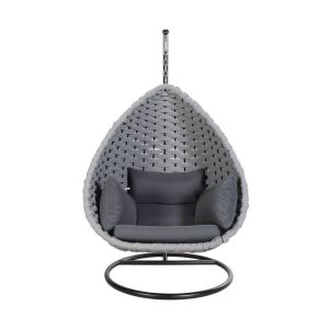 HOME DELUXE Hangstoel van touwwerk CADEIRA lichtgrijs – 1-zits HOME DELUXE Hangstoel van touwwerk CADEIRA lichtgrijs – 1-zits