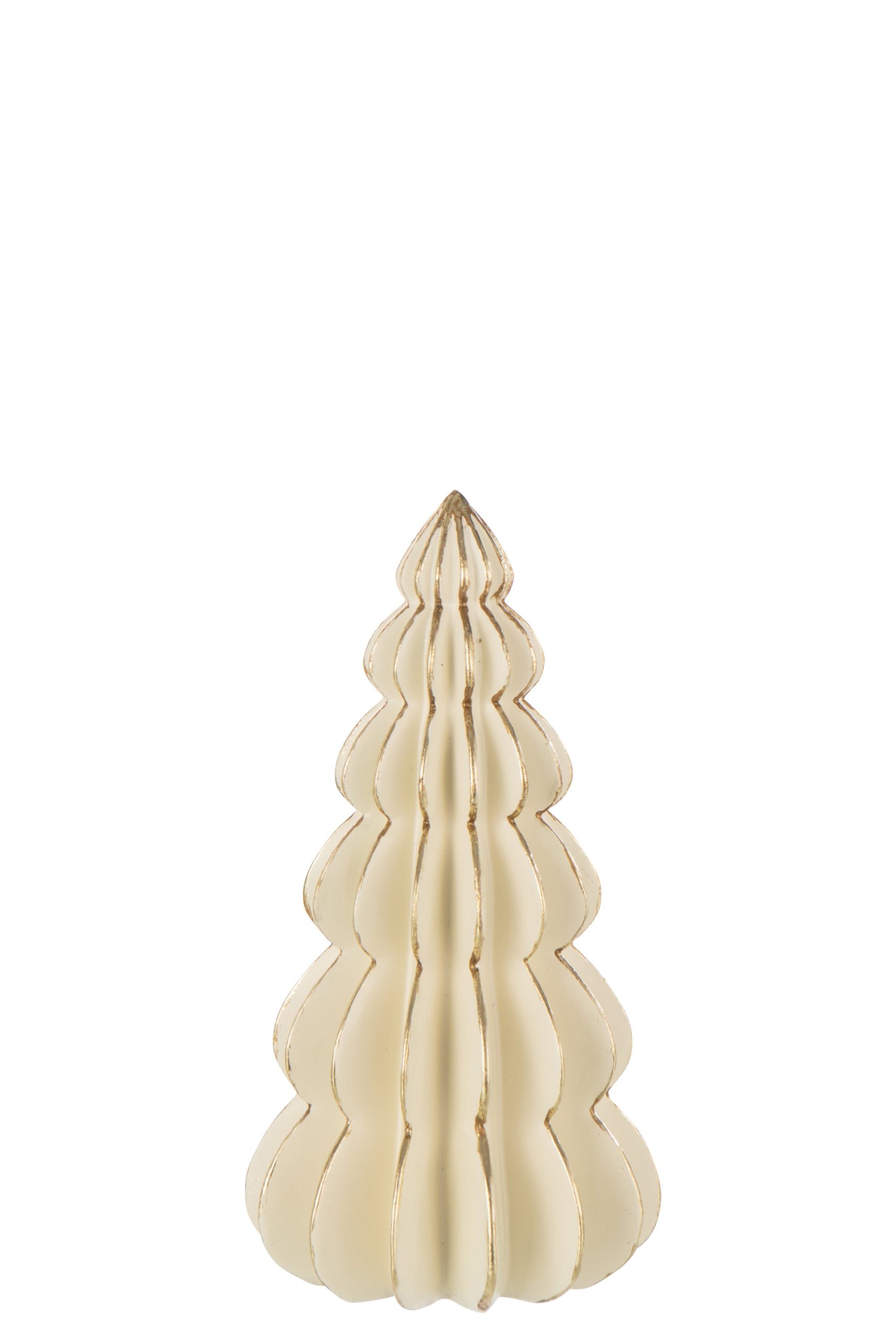 J-Line decoratie Boom Origami - polyresin - wit/goud - medium