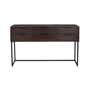 Housecraft Living Webster Ladekast/ Kast Groot 6 lades Teakhout Bruin