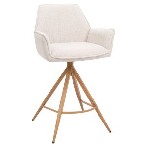 Giga Meubel Barstoel Noa Draaibaar – Beige/Naturel – Set van 2 Giga Meubel Barstoel Noa Draaibaar – Beige/Naturel – Set van 2