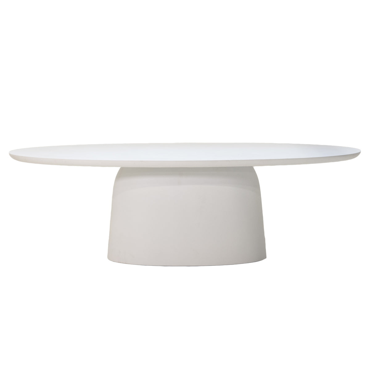Giga Meubel Tuintafel Myrna - Ovaal - Wit Betonlook - 300x110x74cm