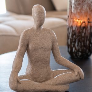 J-Line decoratie Beeld Yoga – polyresin – beige